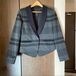 BCBG Striped Cropped Blazer
